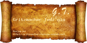 Gritzmacher Teónia névjegykártya